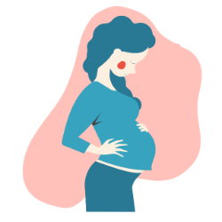 zwanger vrouw blob